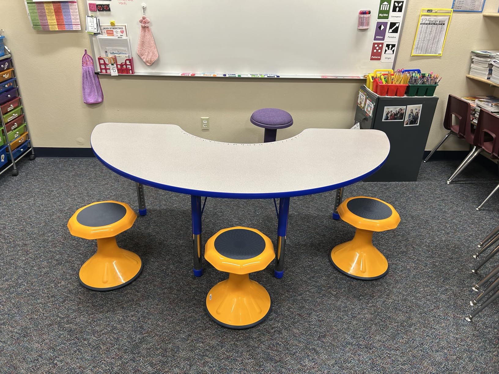ECR4Kids ACE Active Core Engagement Wobble Stool, 15-Inch Seat Height, Flexible Seating, Blue customer photo 2