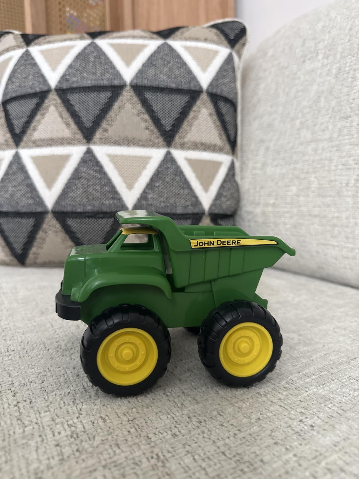 TOMY John Deere Vehicle Set - Includes Dump Truck Toy and Tractor Toy with Loader - Kids Outdoor Toys - Kids Construction and Sandbox Toys - 6 Inches - 2 Count - Ages 18 Months and Up customer photo 2