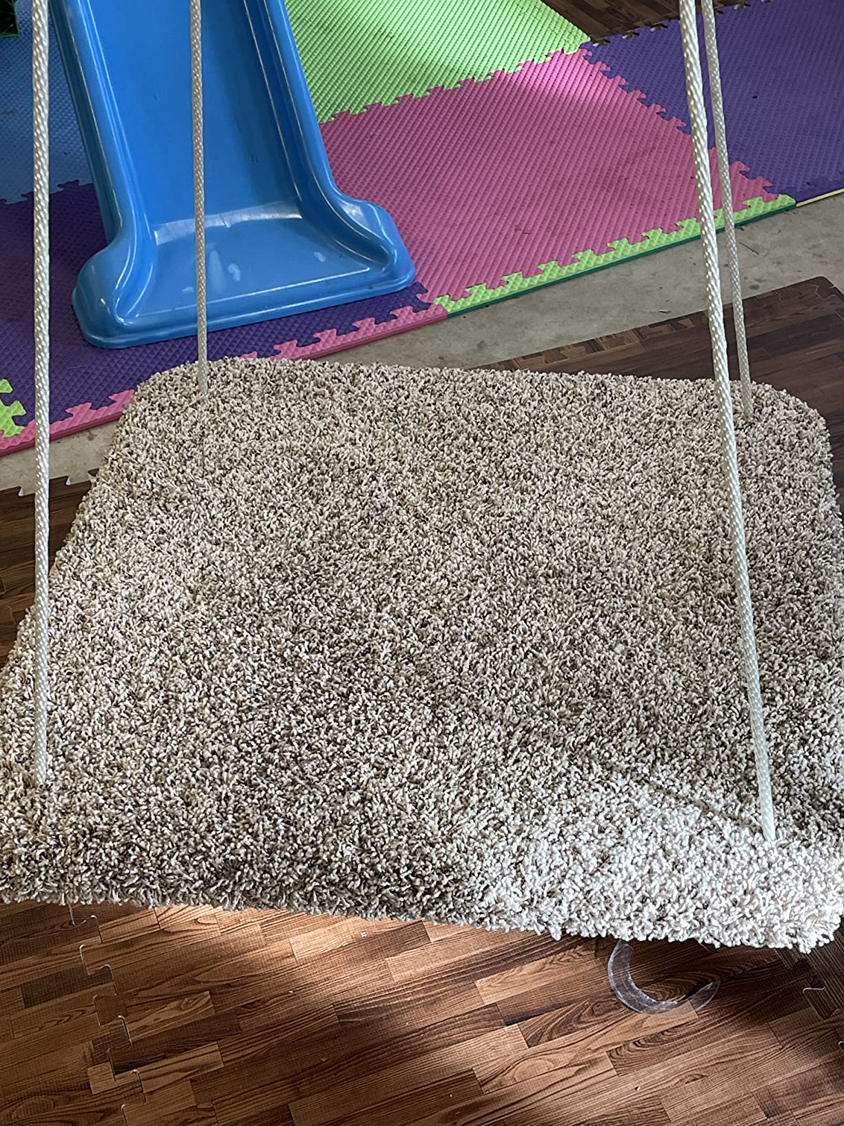 Platform Swing - Special Need Therapy Use - Hand-Crafted from 100% Baltic Birch - Carpeted - 30