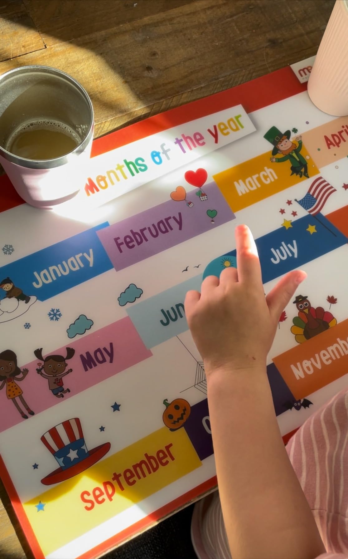 Merka 4 Pack Educational Placemat for Kids & Toddlers customer photo 1
