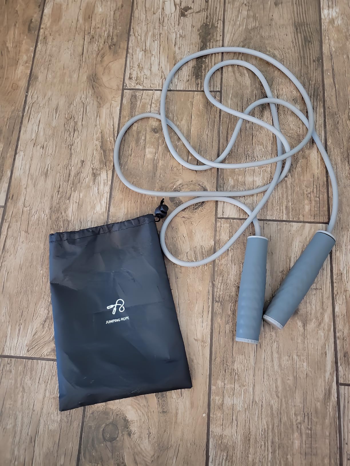 Weighted Jump Rope Workout-1LB Professional Skipping Rope with Adjustable Length and Silicone Comfortable Grips, Heavy Jumpropes Adults Fitness Women Men, Cardio Boxing Endurance Training Exercise customer photo 1