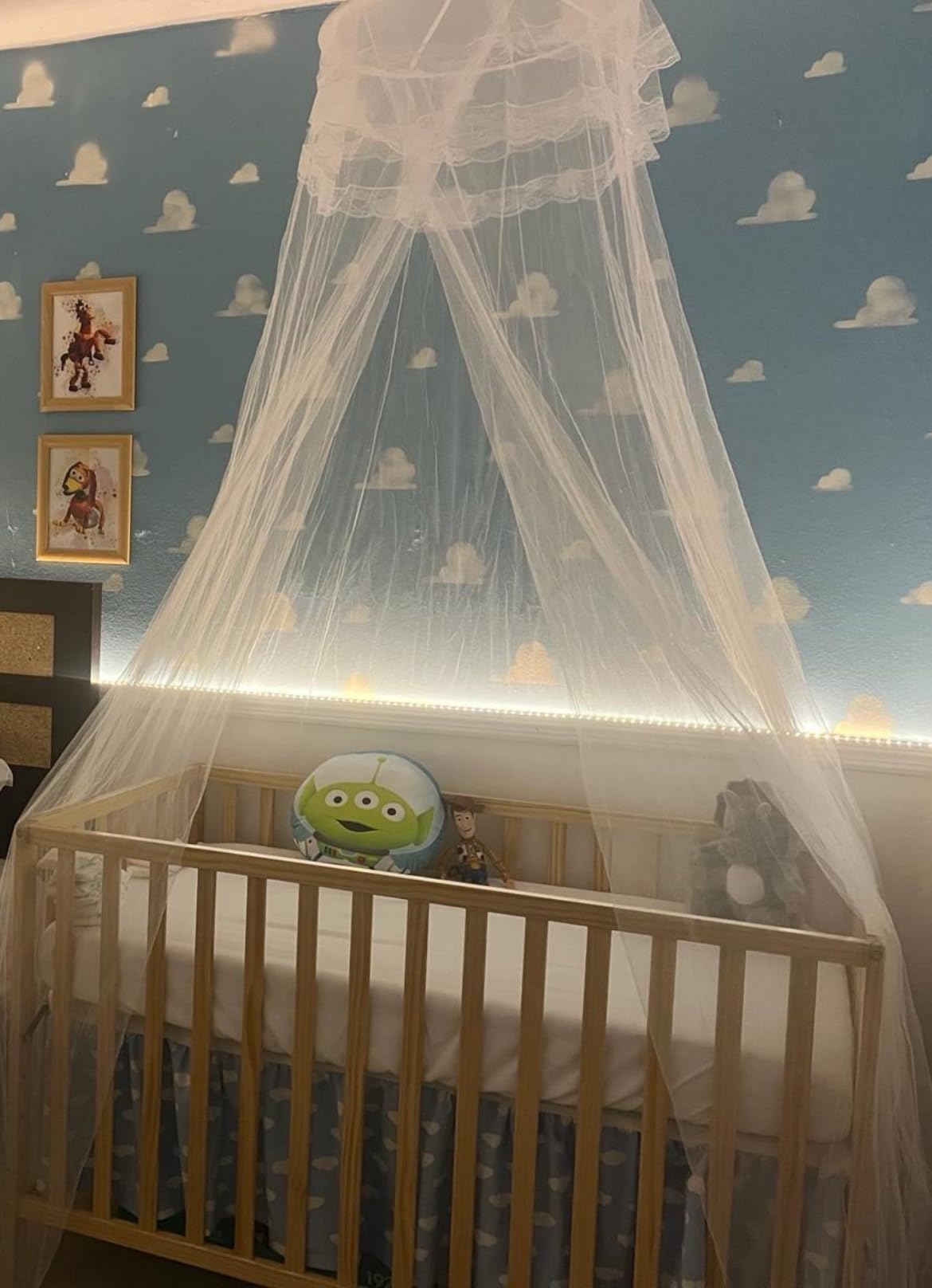 STOBOK Mosquito Net, Baby Canopy Bed Netting customer photo 2