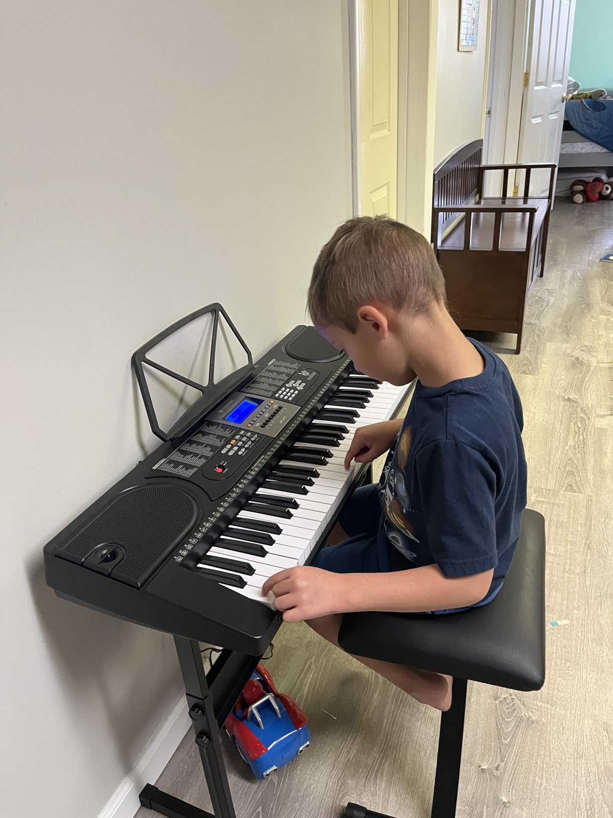 61-Key Electronic Keyboard Pack with Headphones, Microphone, Stand, Stool, and Power Supply - The Electronic Keyboards (Pack of 1) customer photo 1