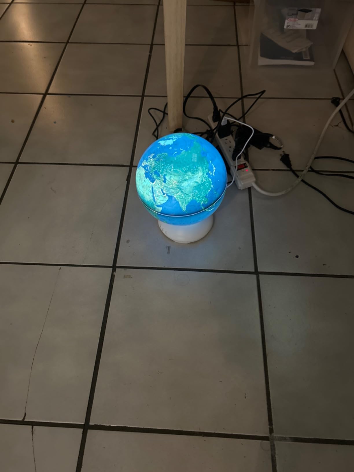 USA Toyz Illuminated World Globe with Stand - 3in1 STEM Globes for Adults and Kids, Constellation Map, Built-In LED Night Light Lamp, Non-Tip Base, 13.5 Inch Tall, 9 Inch Diameter customer photo 2