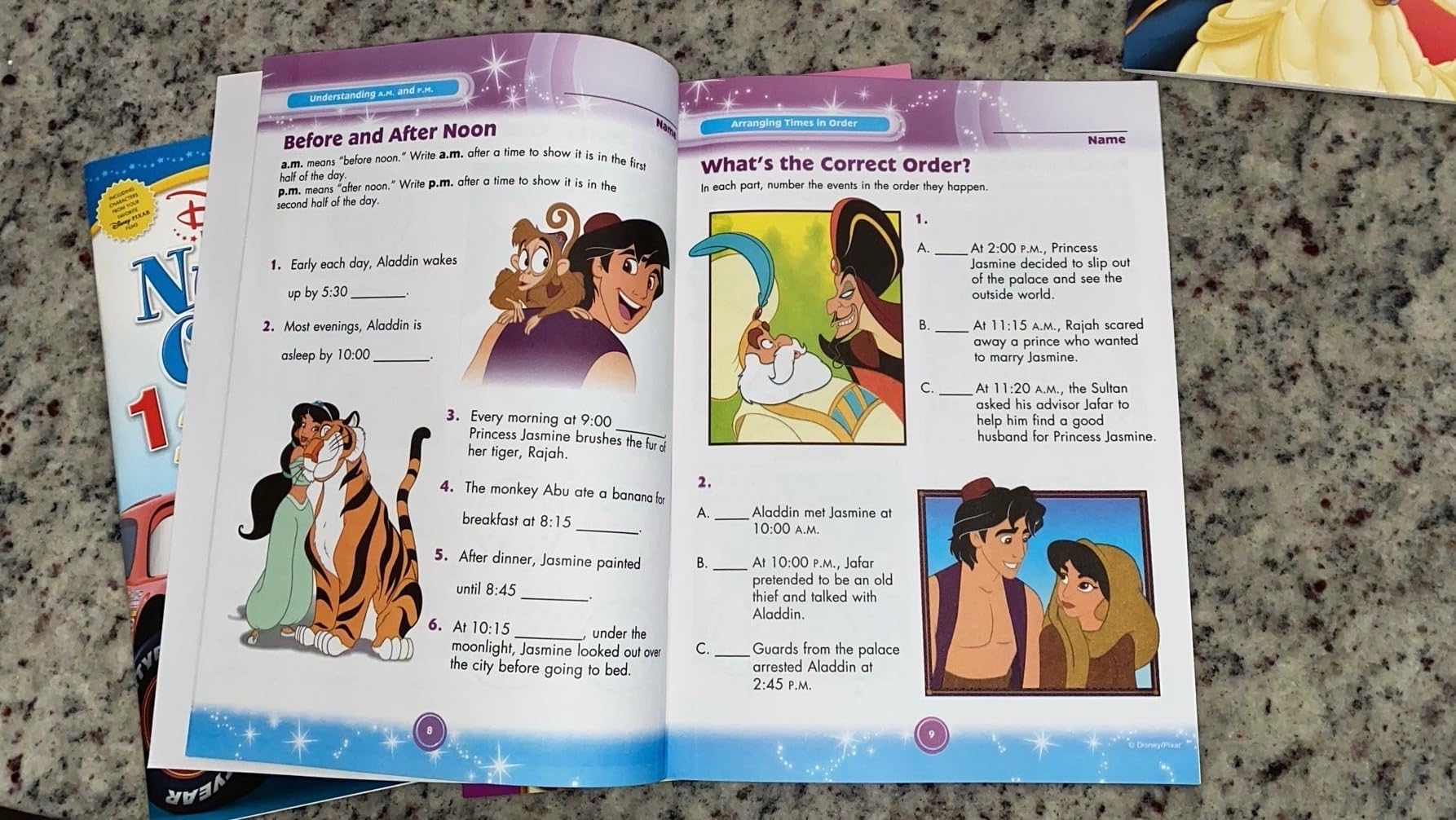 Disney Princess Workbooks Super Set Kindergarten First Grade - Bundle of 4 Workbooks with Reward Stickers Alphabet, Reading, Time, Money, Phonics, and More customer photo 1