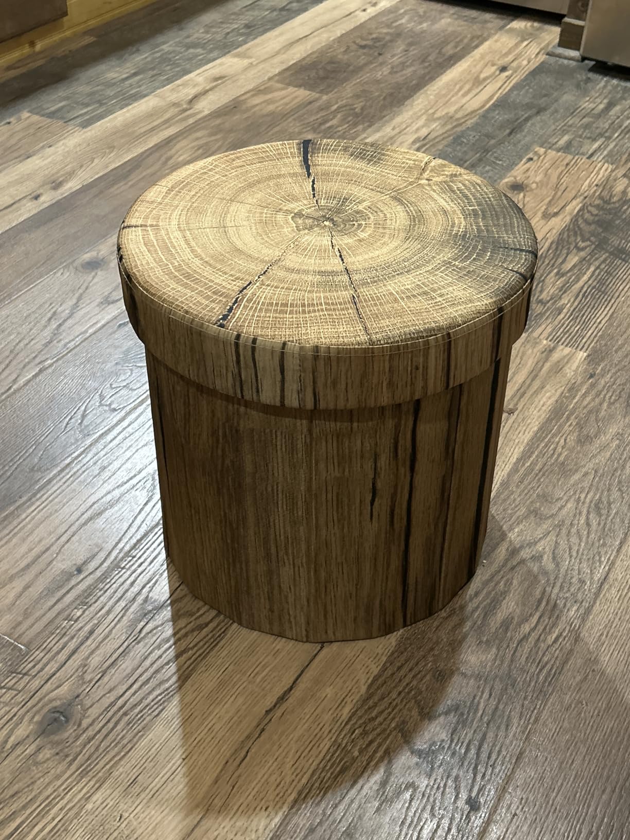 Sorbus Tree Stump Stool, Toy Storage Ottoman 15 Inch Fake tree stumps Log Stool Storage, Artificial Tree Trunk, Perfect Footstool Kids Toy Chest, Rustic Log Cabin Decor Bench customer photo 1