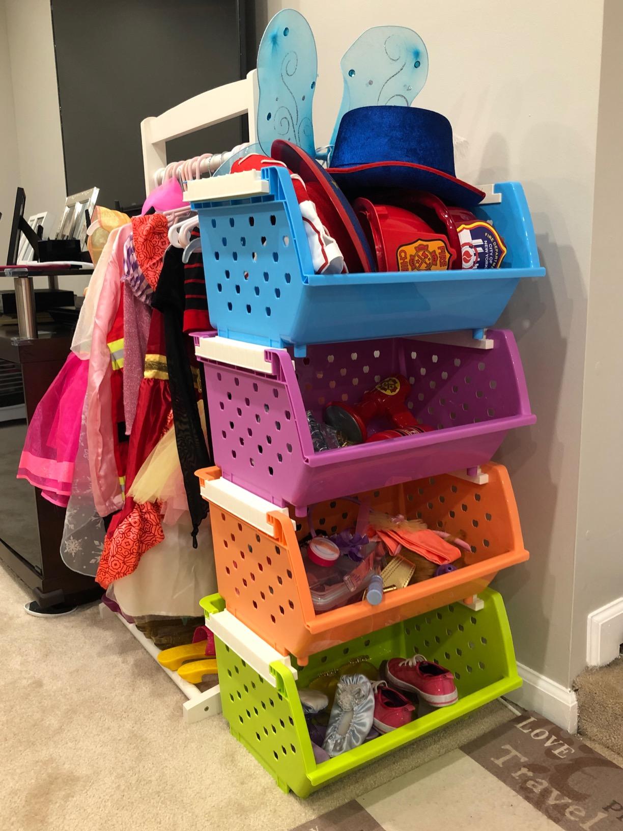 Kids' Toys Chest Large Baskets Storage Bins Organizer with Wheels Can Move Everywhere Natural/Primary (Primary Collection) customer photo 1