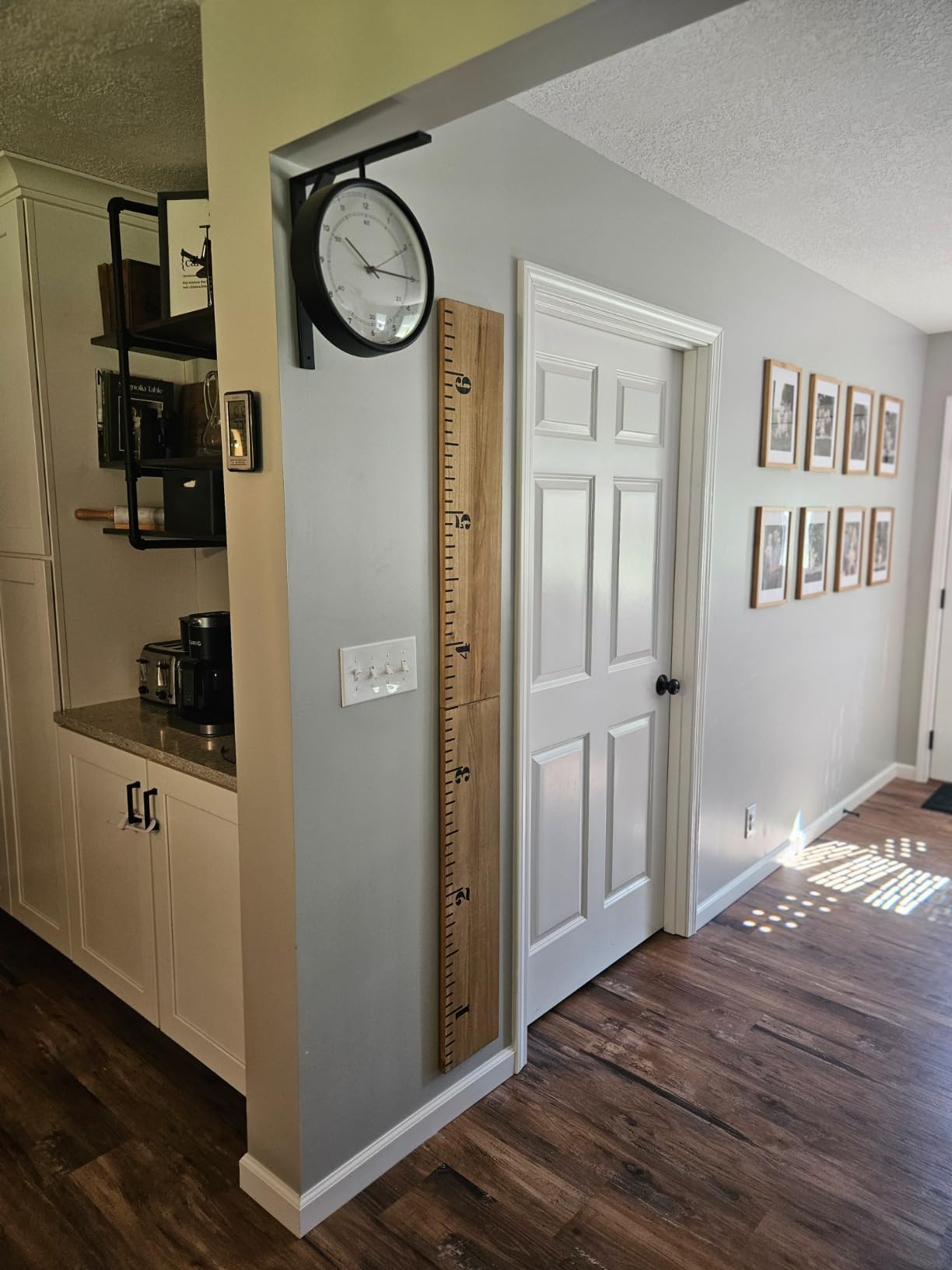 Kate and Laurel Growth Chart 6.5' Wood Wall Ruler, Rustic Brown customer photo 2