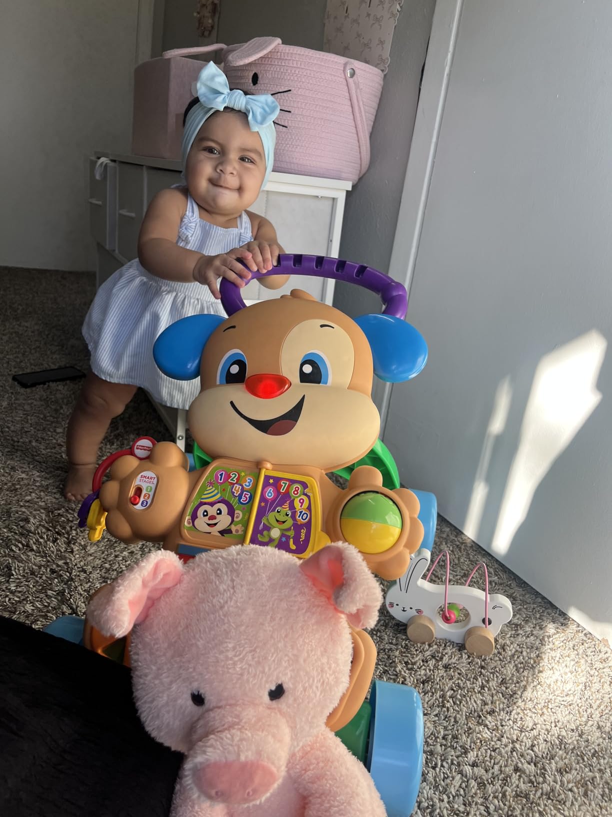 Fisher-Price Laugh & Learn Smart Stages Learn With Sis Walker, Pink | Push Toy, Educational Music & Lights, Busy Activities, Baby & Toddler Ages 6+ Months customer photo 2