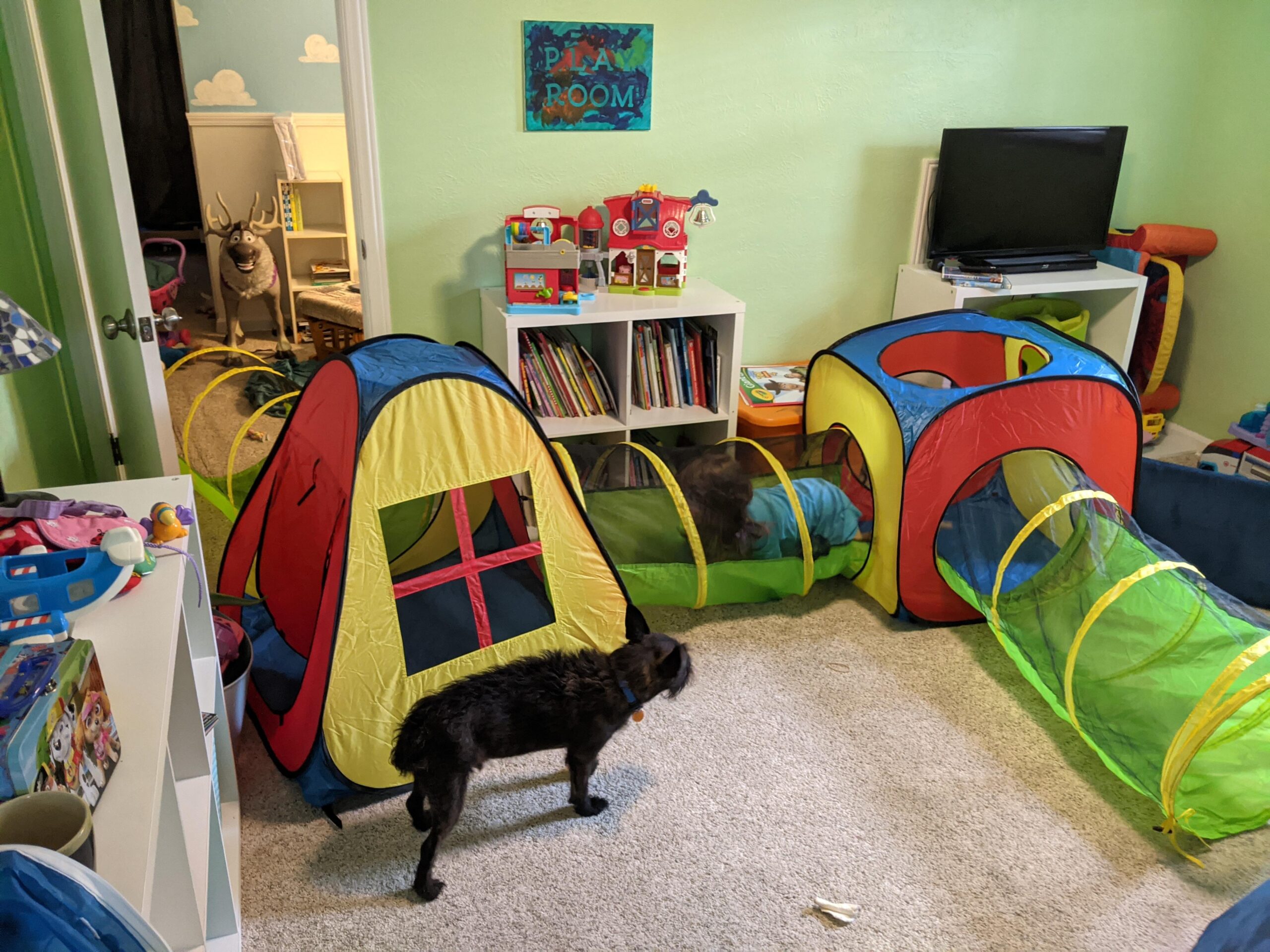 UTEX 8 in 1 Pop Up Children Play Tent House with 4 Tunnel, 4 Tents for Boys, Girls, Babies and Toddlers for Indoor and Outdoor Use customer photo 2