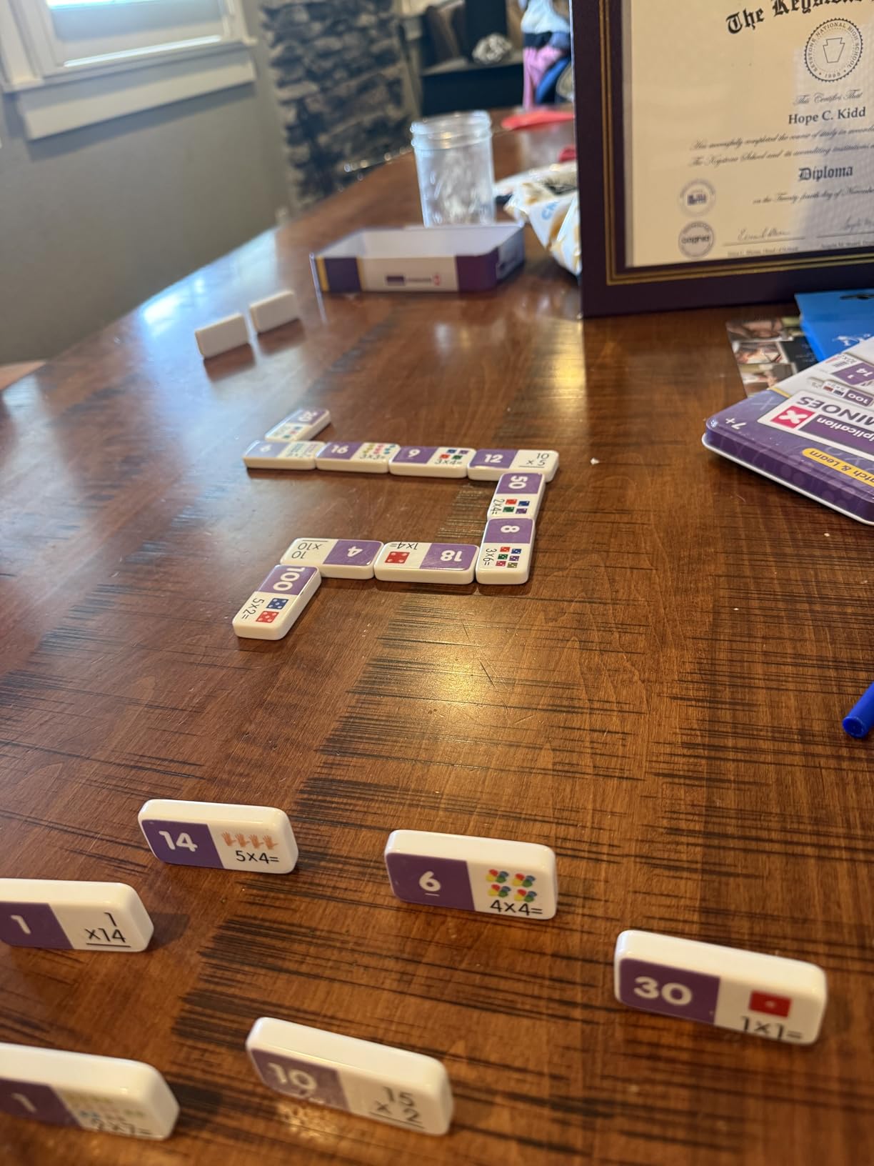Junior Learning Multiplication Dominoes Game Set, 28 Pieces, Ages 7-9, Math Skills, Grade 2-3 customer photo 1