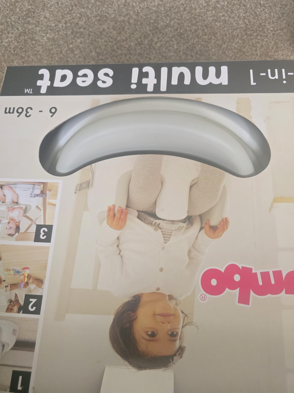Bumbo 3-in-1 Multi-Seat for 6 to 36 Months, Travel Baby and Infant Feeding & Play Floor Seat, Portable Booster High Chair with Dining and Activity Tray, Taupe customer photo 1