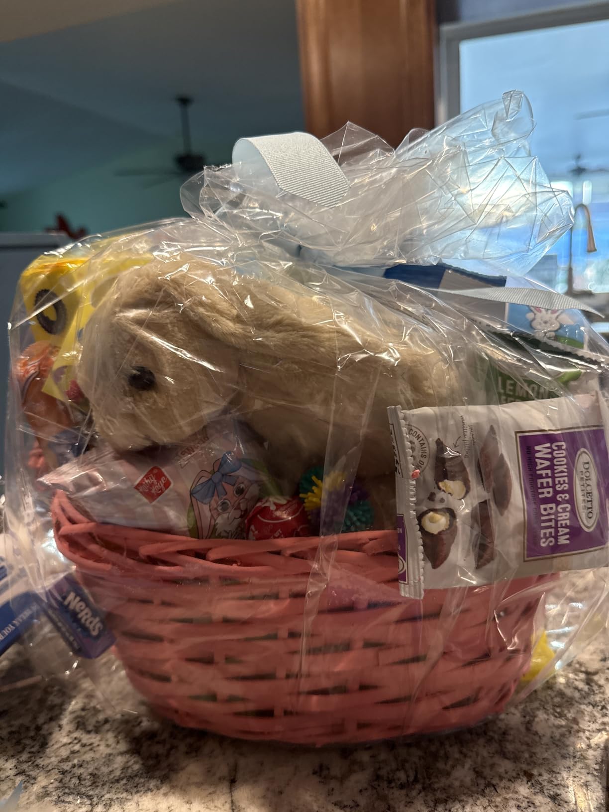 Brown Easter Basket for Kids and Adults (45ct) Already Filled Easter Gift Basket with Plush Easter Bunny, Candy, Snacks, and Treats customer photo 1