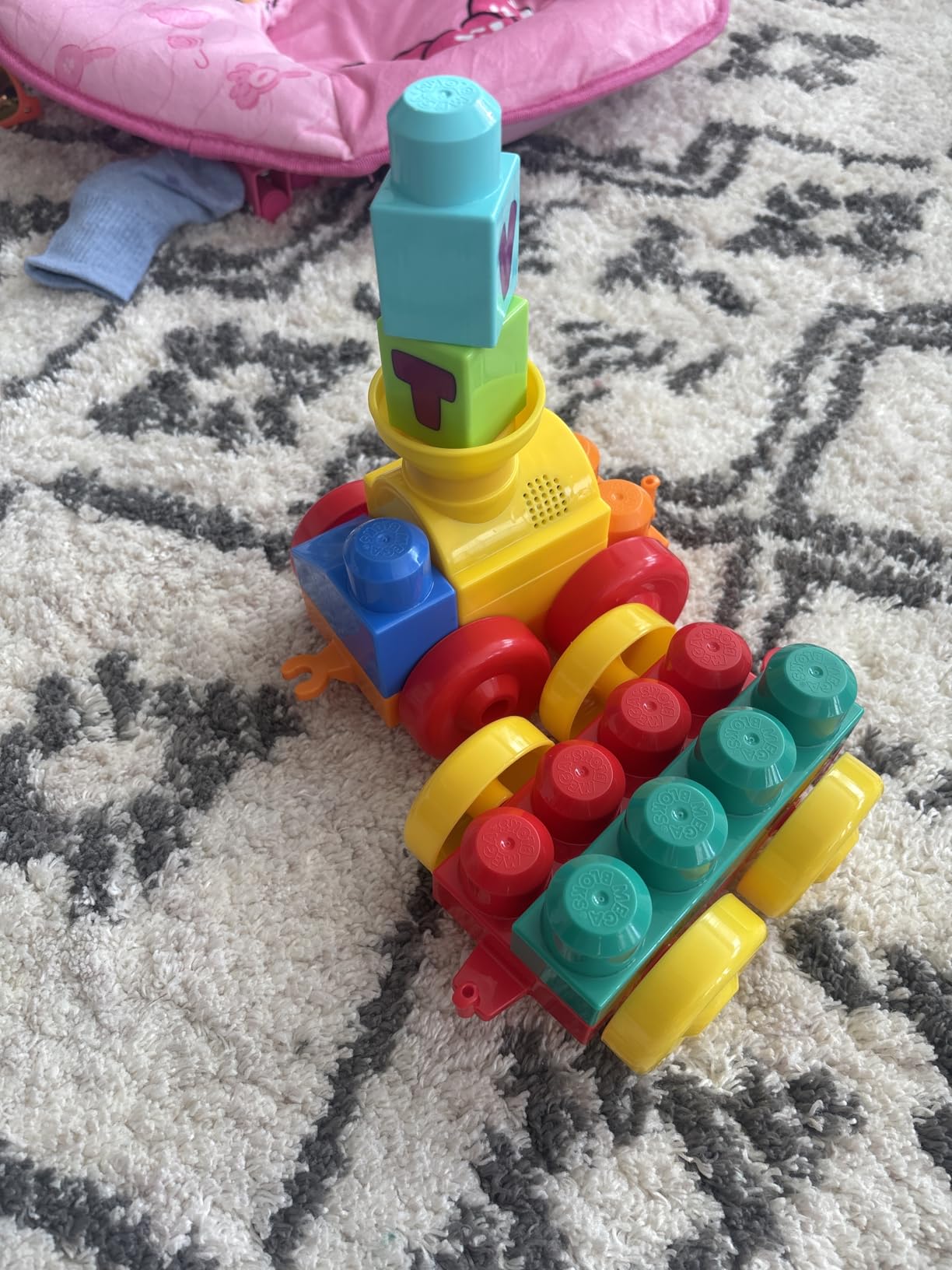 MEGA BLOKS First Builders Toddler Building Blocks Toy Set, ABC Musical Train with 50 Pieces, Music and Sounds, Ages 1+ Years customer photo 1