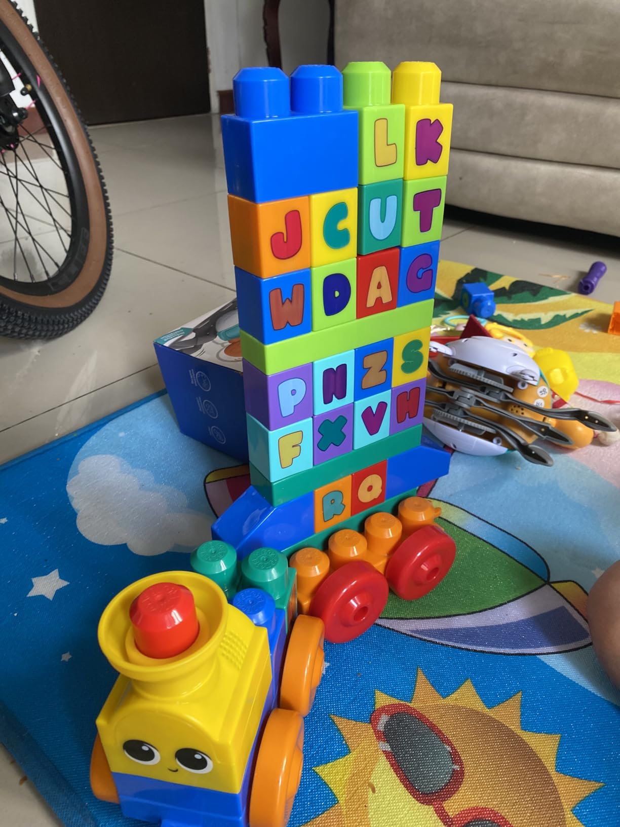 MEGA BLOKS First Builders Toddler Building Blocks Toy Set, ABC Musical Train with 50 Pieces, Music and Sounds, Ages 1+ Years customer photo 2
