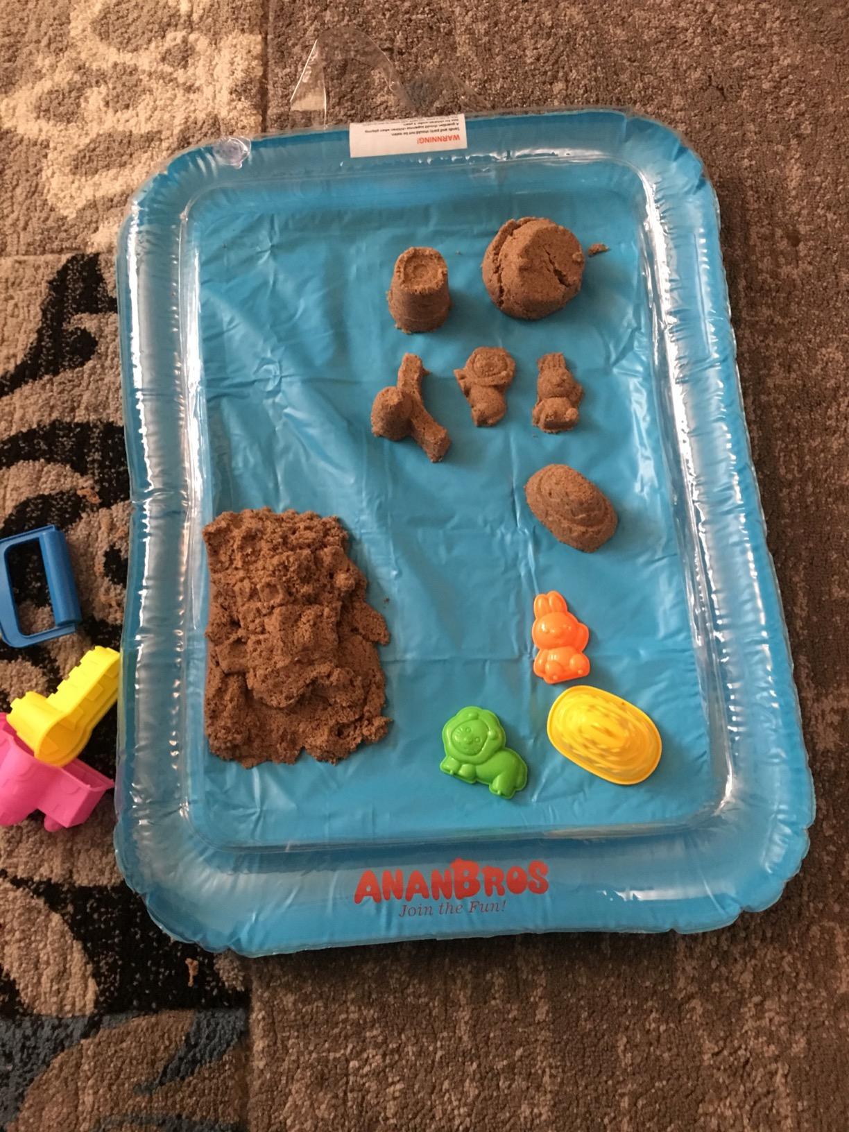 Beach Sand Kingdom Playset with 3lbs of Beach Sand, Includes Molds and Tools, Play Sand Sensory Toys for Kids Ages 3 and up customer photo 1