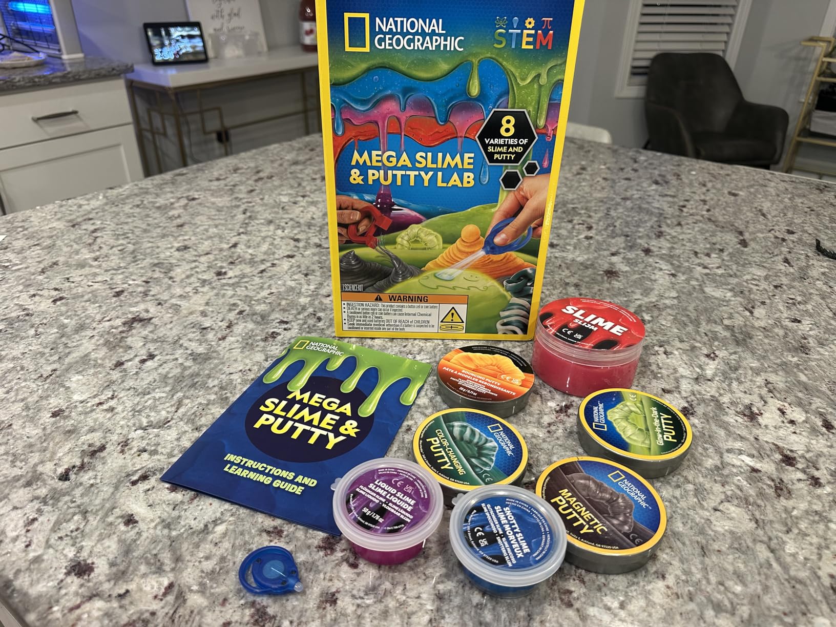 NATIONAL GEOGRAPHIC Mega Slime Kit & Putty Lab - 4 Types of Slime Plus 4 Types of Putty Including Magnetic, Slime Kit for Boys and Girls, Sensory Toy & Science Kit customer photo 2