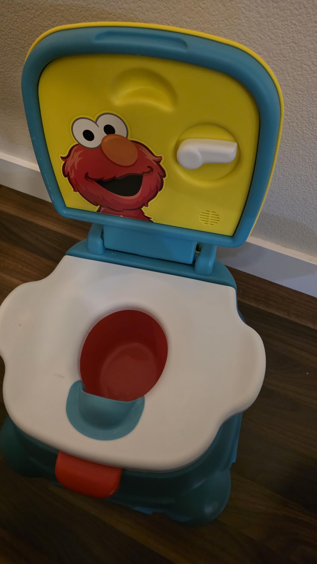 Sesame Street Elmo Hooray 3-in-1 Potty Training Toilet Seat and Step Stool, Easy to Clean Design with Flush Handle and Sounds, Portable and Great for Travel, Perfect for Toddler Boys and Girls 1-3 customer photo 2