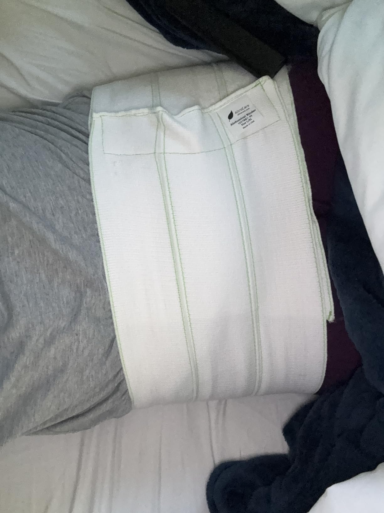 Postpartum & Post Surgery Abdominal Binder. 3-Panel belly band for recovery after childbirth, hysterectomy, tummy tuck, hernia, diastasis recti customer photo 2
