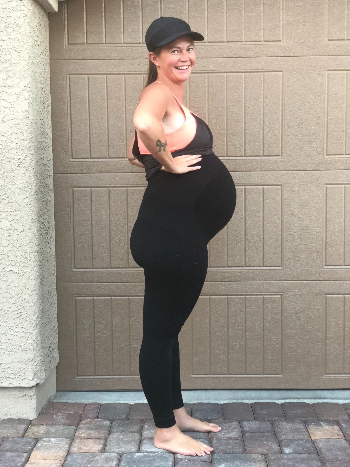 BLANQI Maternity Leggings, Over The Belly Pregnancy Tights, Moderate Support customer photo 1