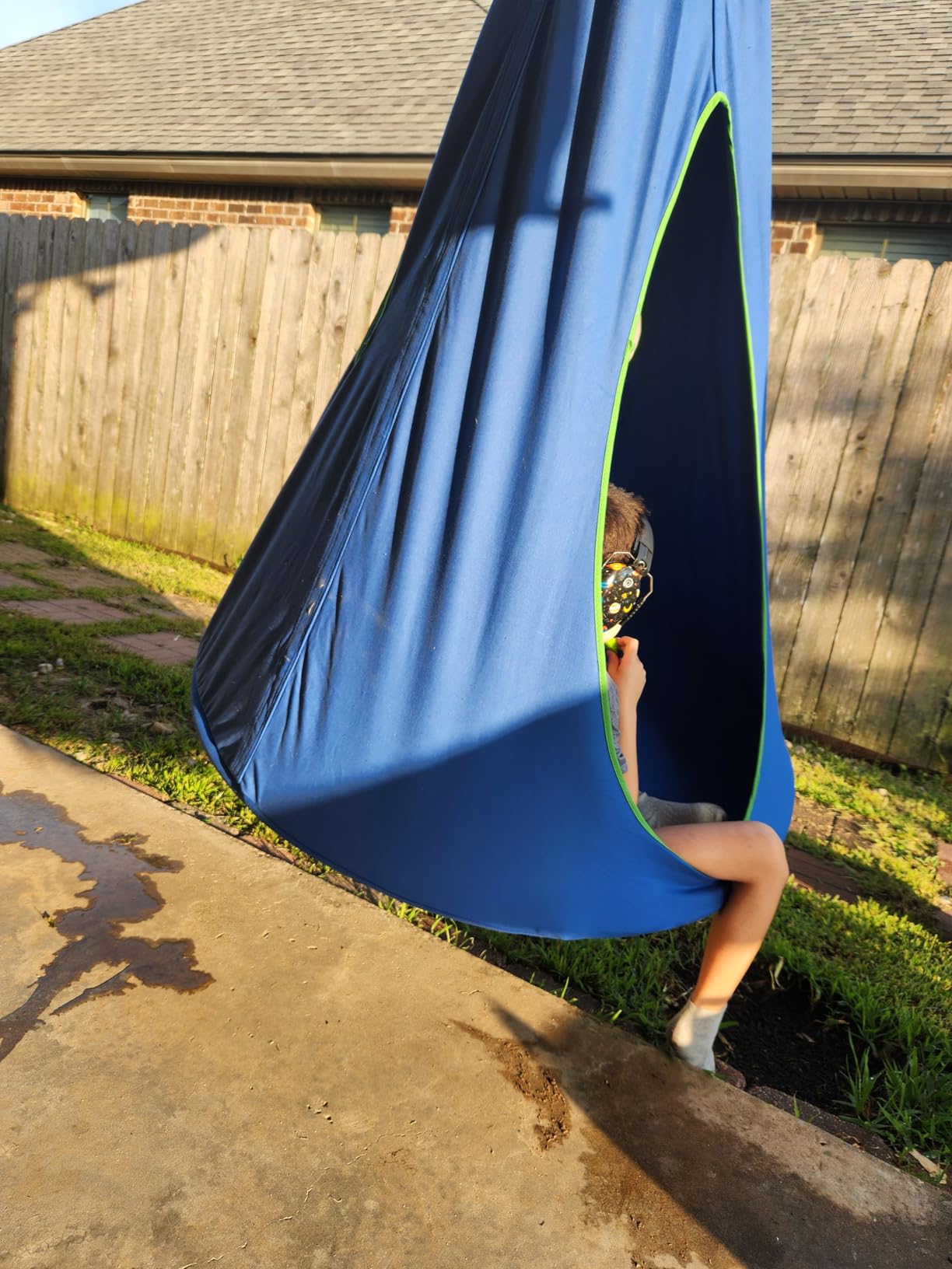 Sorbus Pod Swing for Kids - Durable Hanging Hammock Chair w/Adjustable Rope - 2 Windows & 1 Entrance - Tree Tent Sensory Swing for Kids Indoor Outdoor Use - 250lbs (Pink) customer photo 1