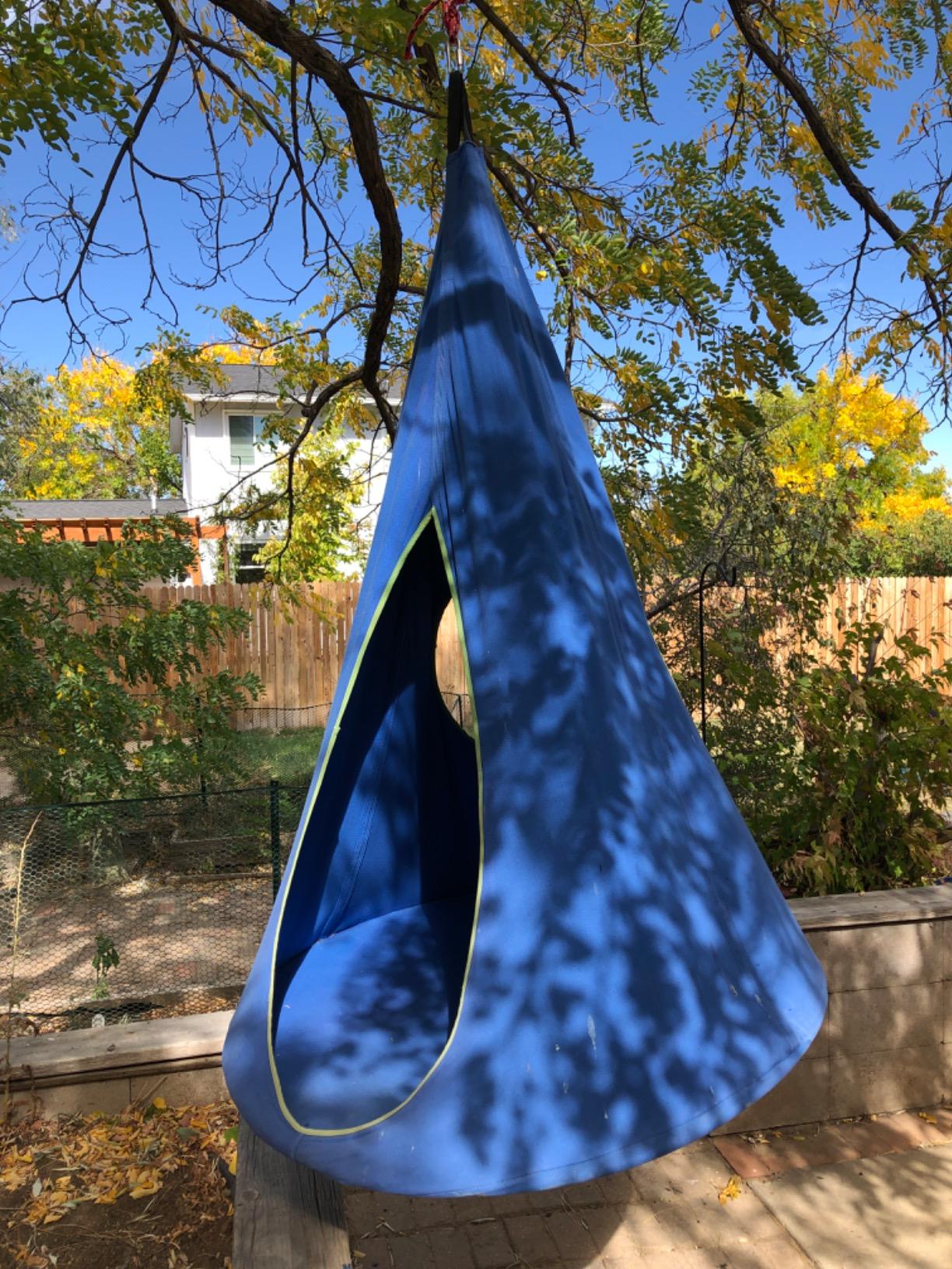 Sorbus Pod Swing for Kids - Durable Hanging Hammock Chair w/Adjustable Rope - 2 Windows & 1 Entrance - Tree Tent Sensory Swing for Kids Indoor Outdoor Use - 250lbs (Pink) customer photo 2
