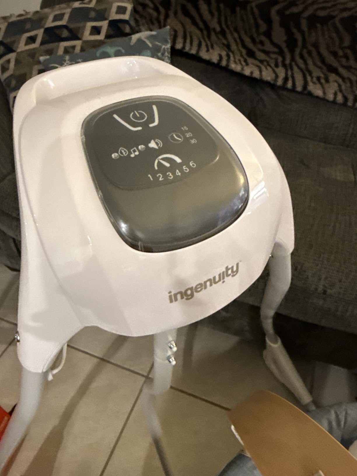 Ingenuity 2-in-1 SimpleComfort Lightweight Compact 6-Speed Multi-Direction Baby Swing & Rocker, Vibrations & Nature Sounds, 0-9 Months 6-20 lbs (Raylan) customer photo 2