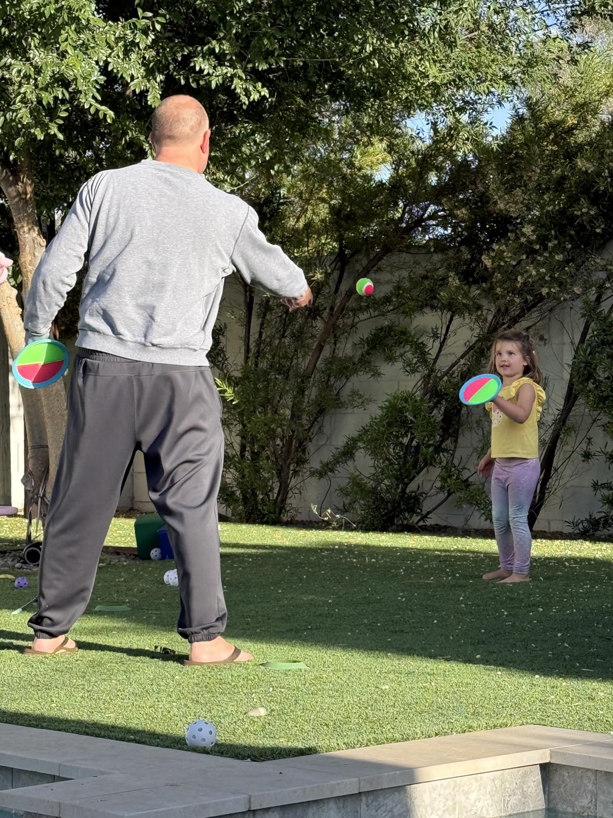 Ayeboovi Toss and Catch Ball Game Outdoor Toys for Kids Yard Games Beach Toys Outside Games for 3 4 5 6 7 8 9 10 Year Old Boys Girls (Upgraded) customer photo 1