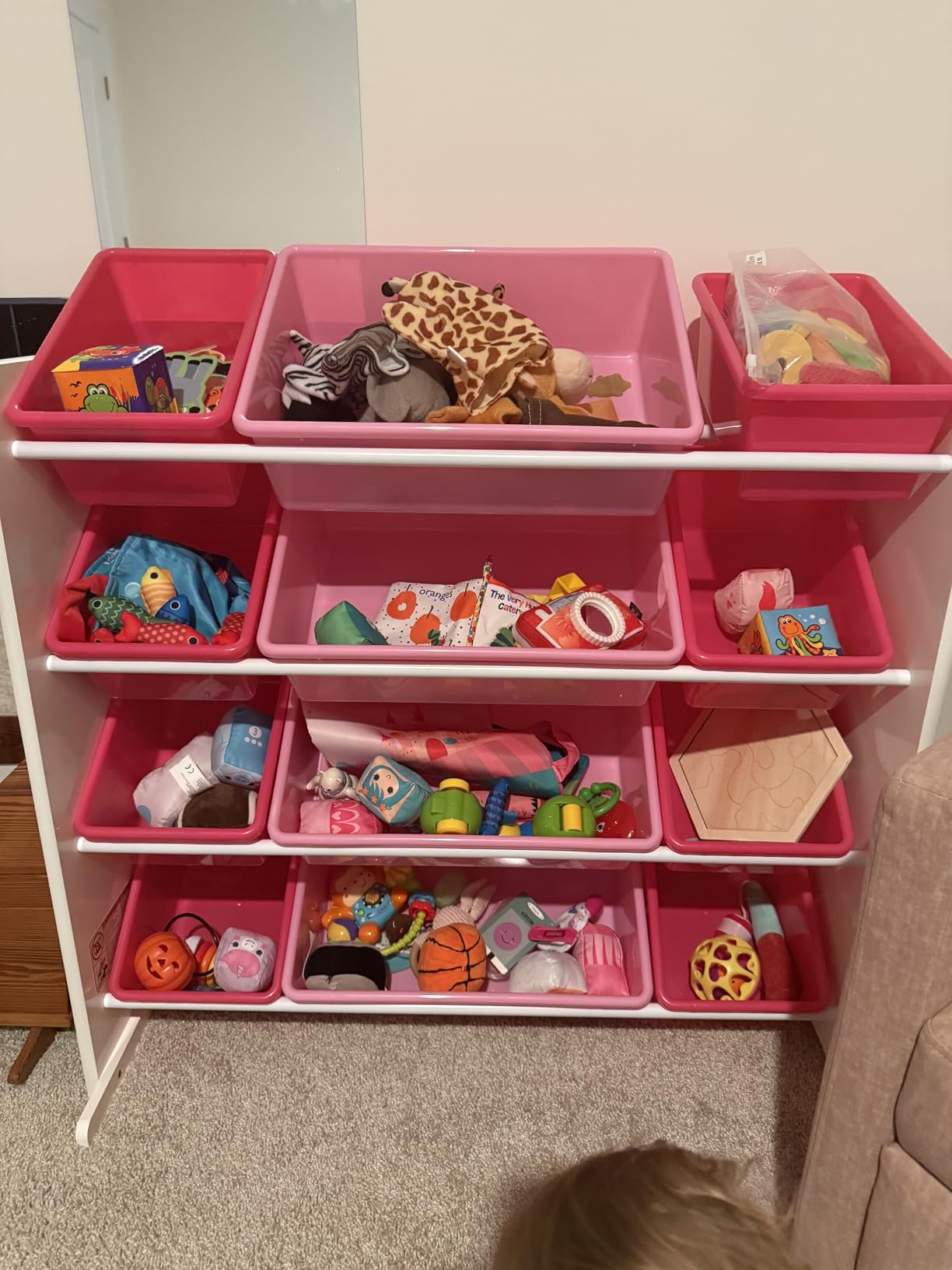 Delta Children Kids Toy Storage Organizer with 12 Plastic Bins - Greenguard Gold Certified, Natural/Primary customer photo 1