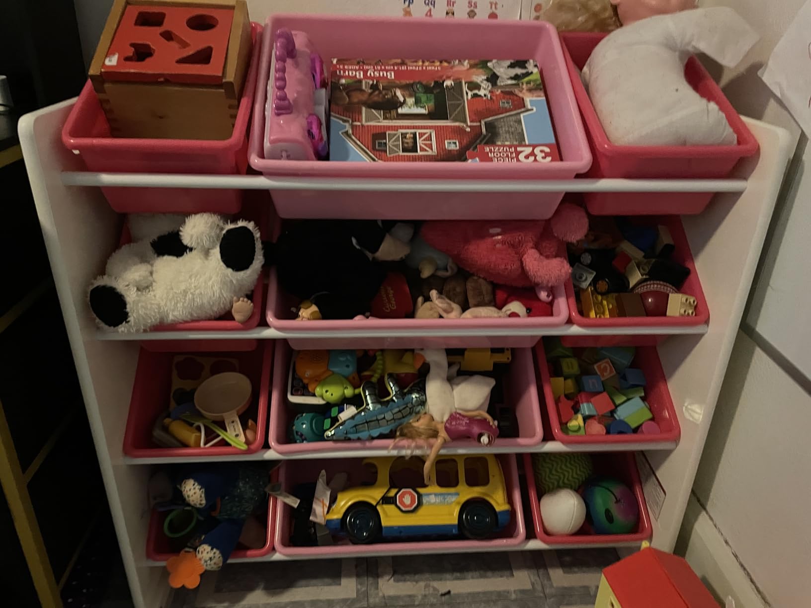 Delta Children Kids Toy Storage Organizer with 12 Plastic Bins - Greenguard Gold Certified, Natural/Primary customer photo 2