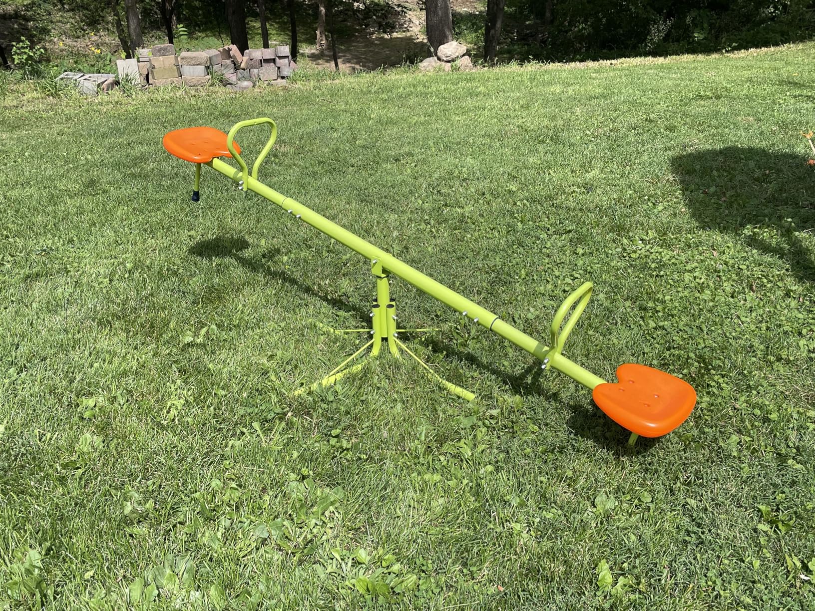 Nova Microdermabrasion Kids Seesaw Swivel Teeter-Totter Home Playground Equipment, 360 Degrees Rotating Safe, Outdoor Fun Toy Set for Kids, Toddlers, Boys, Children (2 Seats) customer photo 1