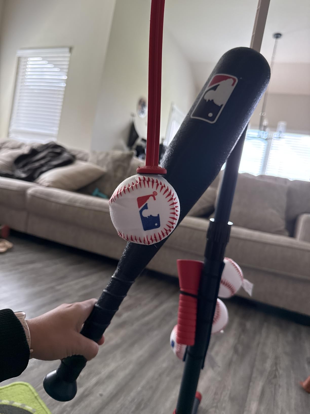 Franklin Sports Grow-with-Me Kids Baseball Batting Tee + Stand Set for Youth + Toddlers - Youth Baseball, Softball + Teeball Hitting Tee Set for Boys + Girls customer photo 2