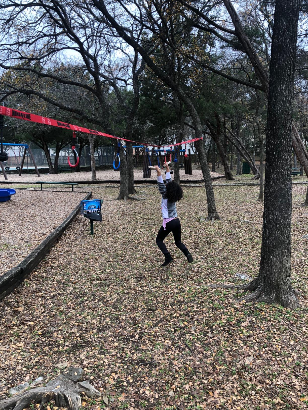 Slackers Ninjaline - 36' Intro Kit - Includes 7 Hanging Attachments - Best Outdoor Ninja Warrior Training Equipment For Kids - Build Your Very Own Backyard Obstacle Course - Rated Ages 5+ customer photo 2