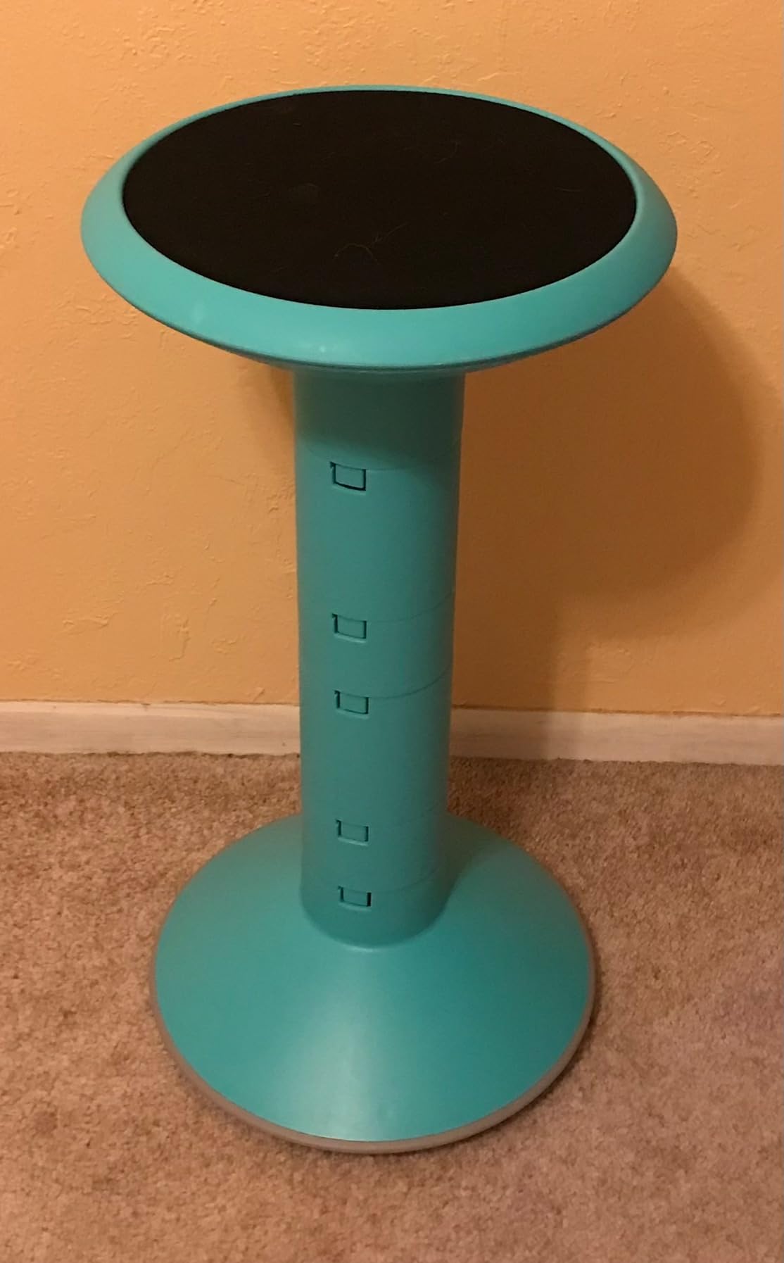 Storex Wiggle Stool - Active Flexible Seating for Classroom and Home Study, Adjustable 12-18 Inch Height, Yellow customer photo 1
