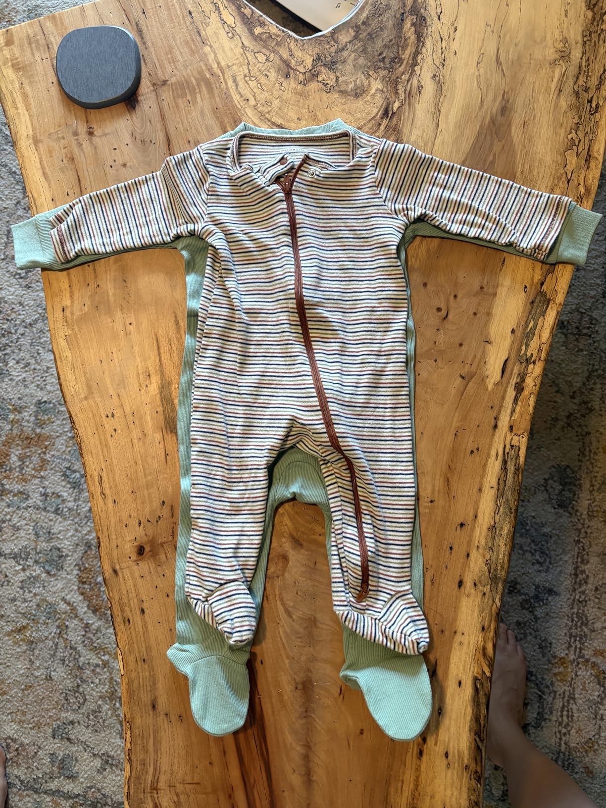 Burt's Bees Baby Organic Cotton Sleep and Play Footed Pajamas for Boys customer photo 1