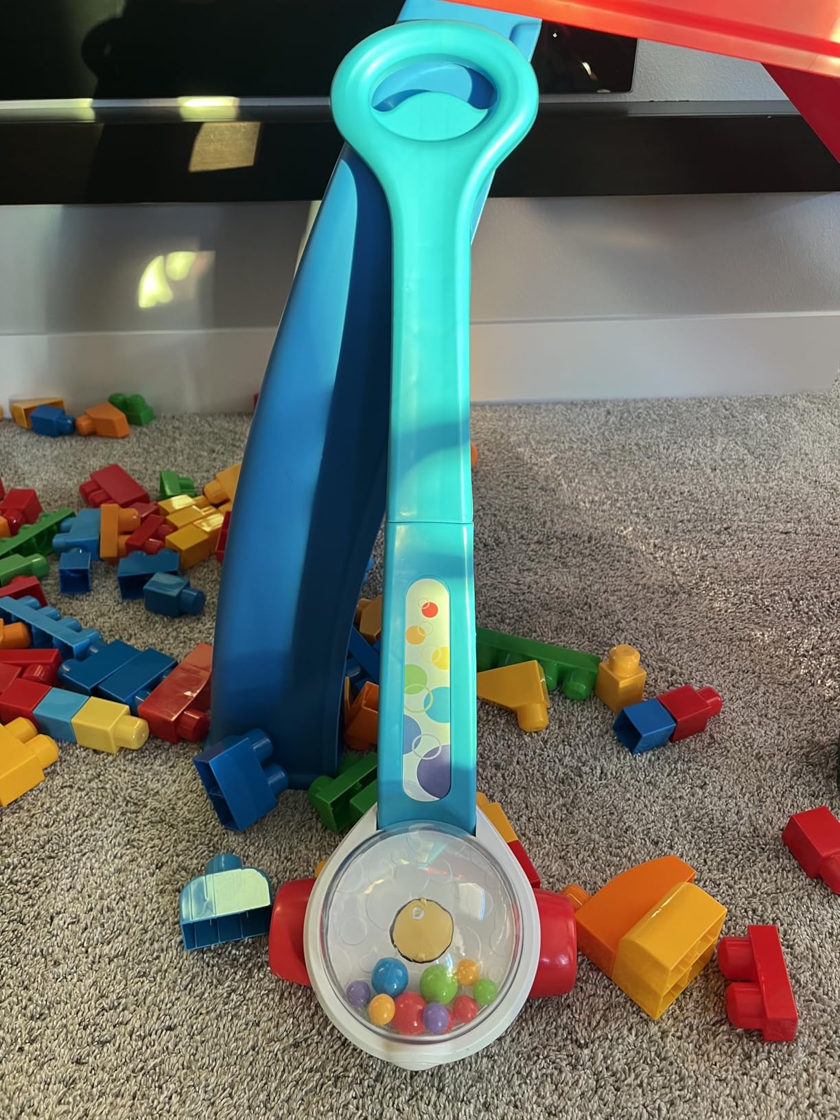 Fisher-Price Baby & Toddler Toy Corn Popper Blue Push-Along with Ball-Popping Action for Infants Ages 1+ Years, 2-Piece Assembly customer photo 1