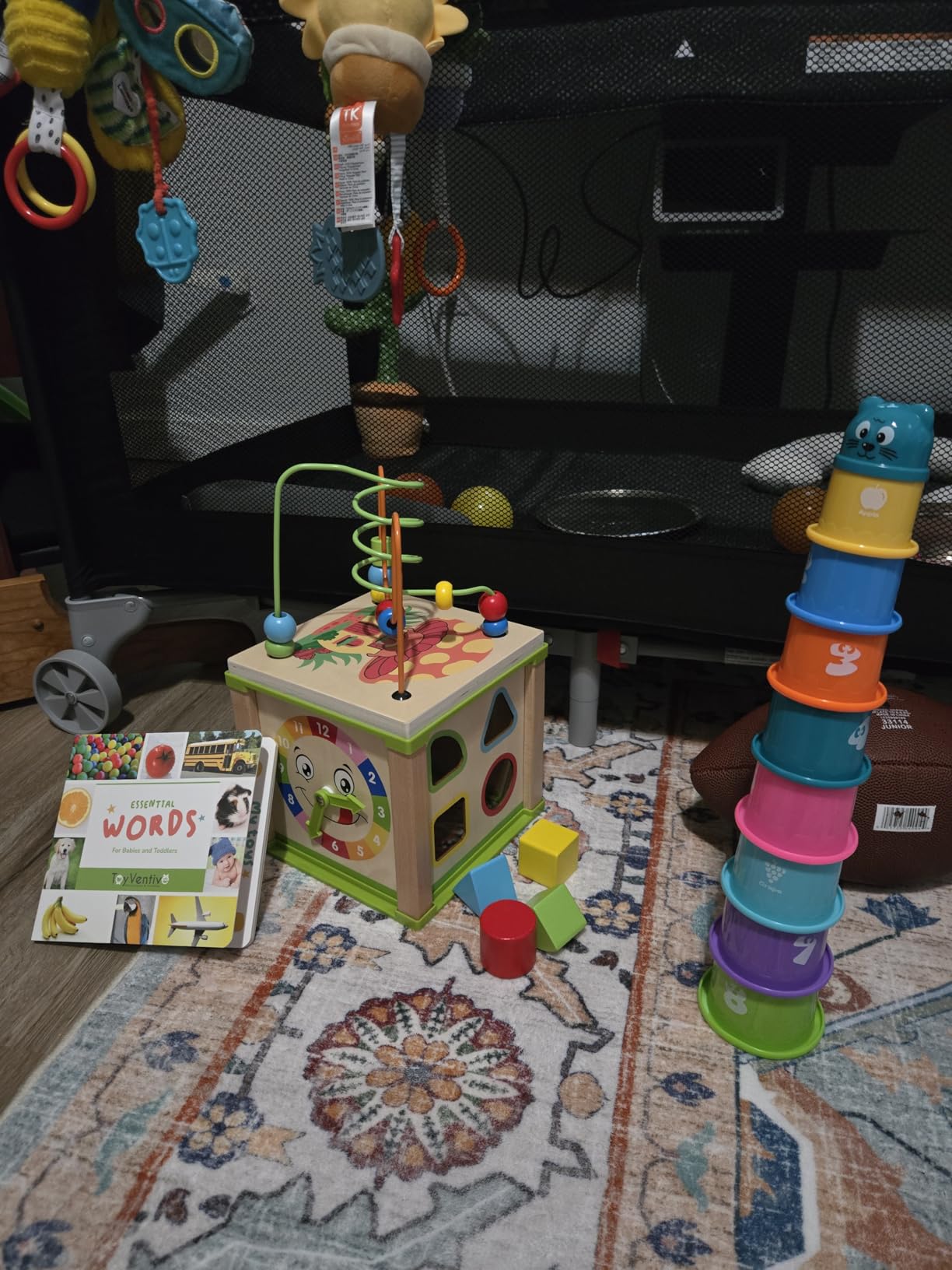 Wooden Kids Baby Activity Cube - Boys Gift Set | One 1, 2 Year Old Boy Gifts Toys | Developmental Toddler Educational Learning Boy Toys 12-18 Months | Bead Maze, First Birthday Gift customer photo 1
