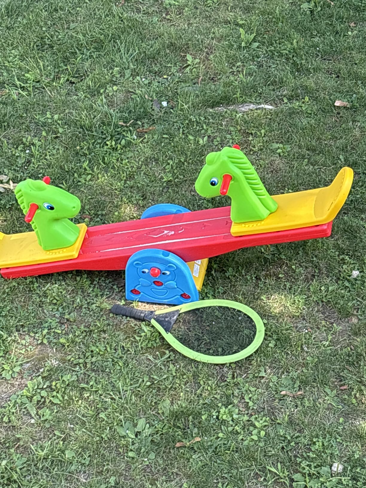 HEY! PLAY! Teeter Totter - See Saw for Backyard or Playroom with Easy-Grip Handles - Indoor or Outdoor Play Equipment for Toddlers customer photo 1