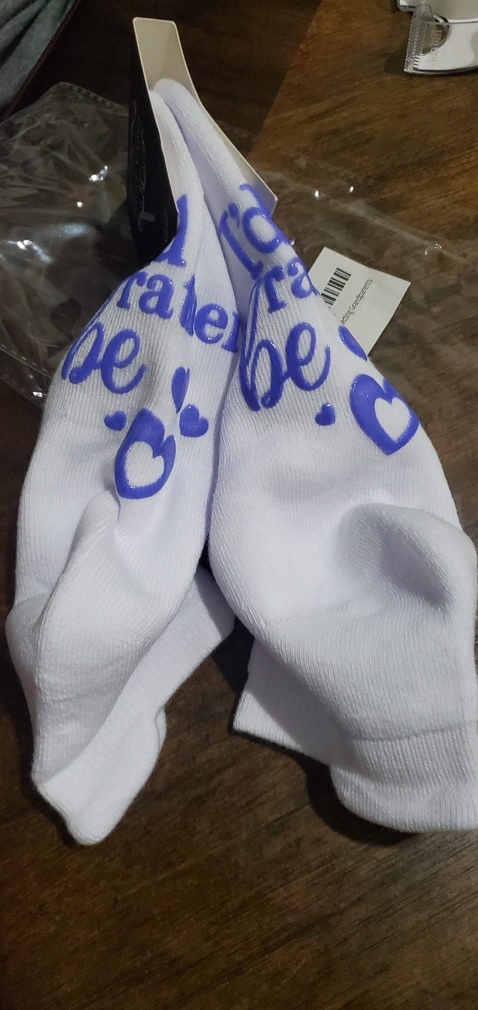 Lavley Funny Grandparent Socks - Gift For Grandmas & Expecting Grandparents (I'd Rather Be) One Size customer photo 1