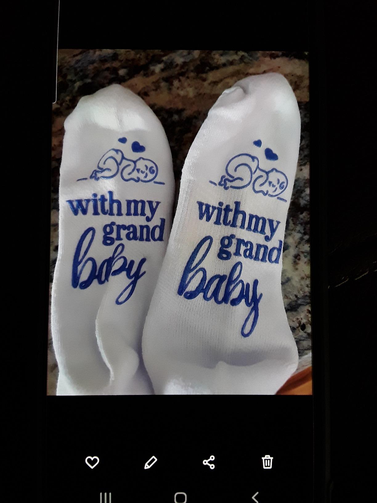 Lavley Funny Grandparent Socks - Gift For Grandmas & Expecting Grandparents (I'd Rather Be) One Size customer photo 2