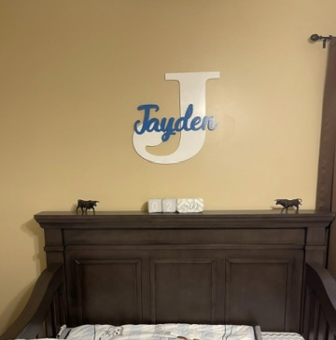 Custom Personalized Wooden Name Sign, Wood Letter, Nursery Wall plaque decor for Boys and Girls customer photo 1