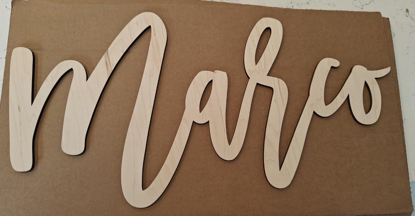 Custom Wooden Name Sign Cutout, Baby Nursery Signs - Personalized Name Decor, Wood or word Cut out, Letters for wall decor customer photo 1