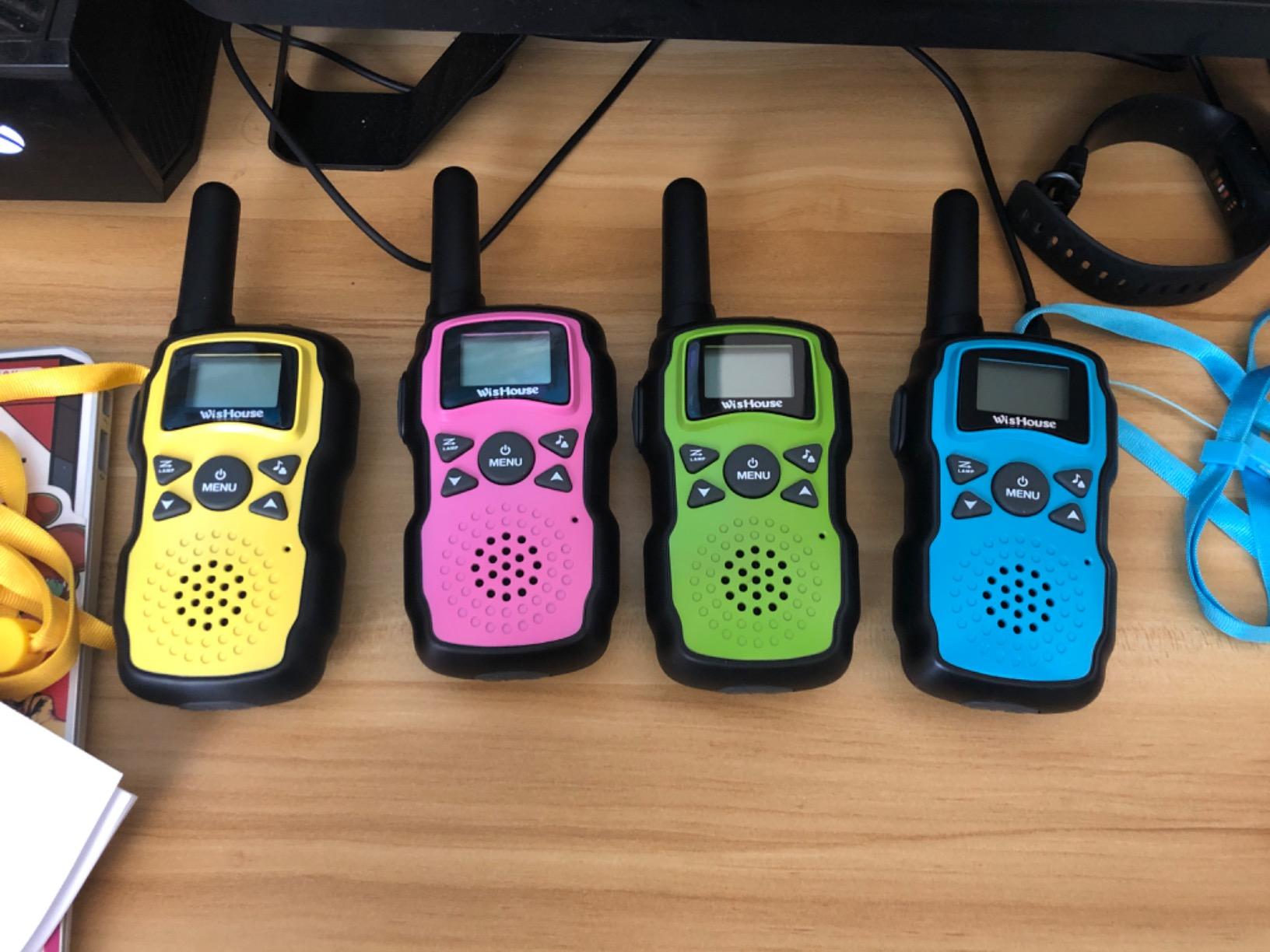Wishouse Walkie Talkies for Kids 4 Pack, Family Walky Talky Adults Children Radio Long Range, Outdoor Camping Fun Toys Birthday Present Xmas Gifts for 4 5 6 7 8 Year Old Girls Boys customer photo 2