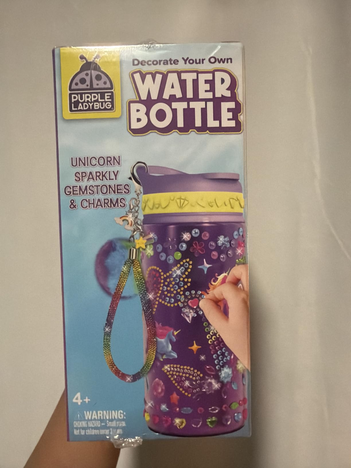 PURPLE LADYBUG Decorate Your Own Water Bottle Kit for Girls - Gift for Girls Ages 5 6 7 8 9 10 Year Old Girl Birthday Gift, Unicorn Toys Crafts Kids Ages 6-12 Summer Crafts for Kids customer photo 1