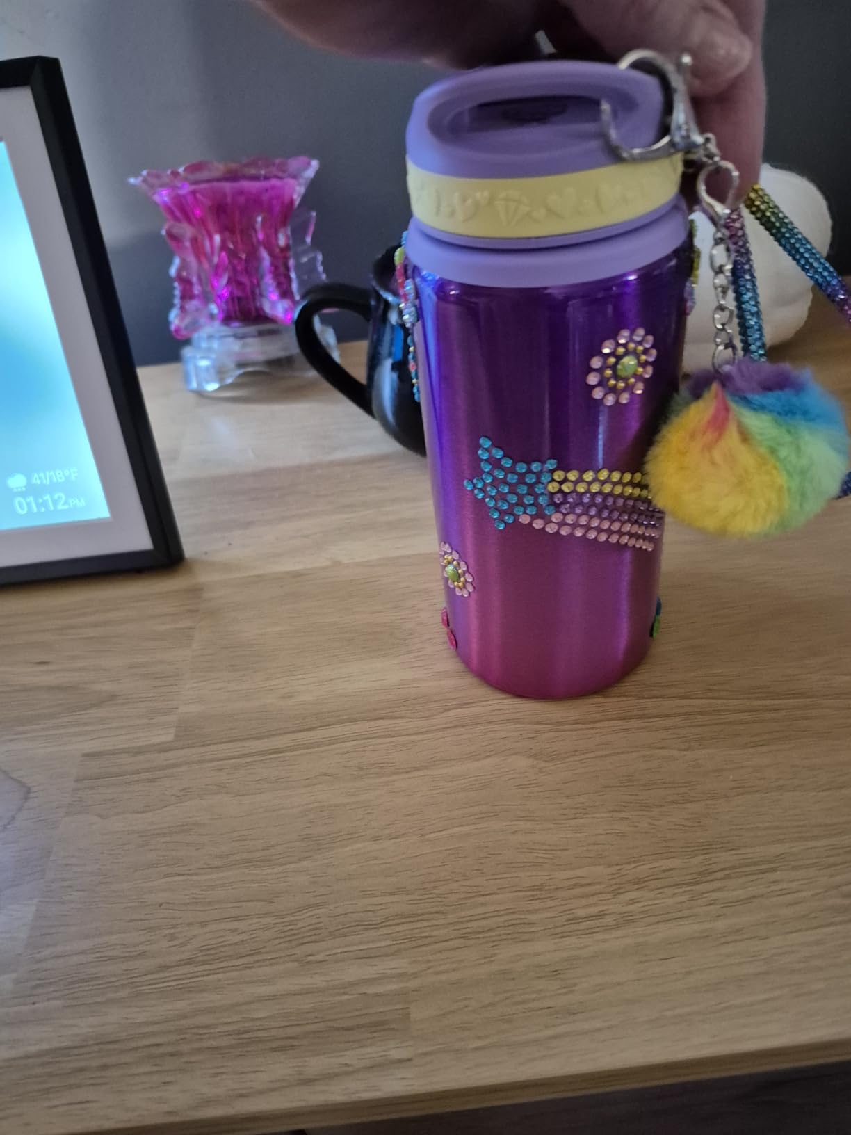 PURPLE LADYBUG Decorate Your Own Water Bottle Kit for Girls - Gift for Girls Ages 5 6 7 8 9 10 Year Old Girl Birthday Gift, Unicorn Toys Crafts Kids Ages 6-12 Summer Crafts for Kids customer photo 2
