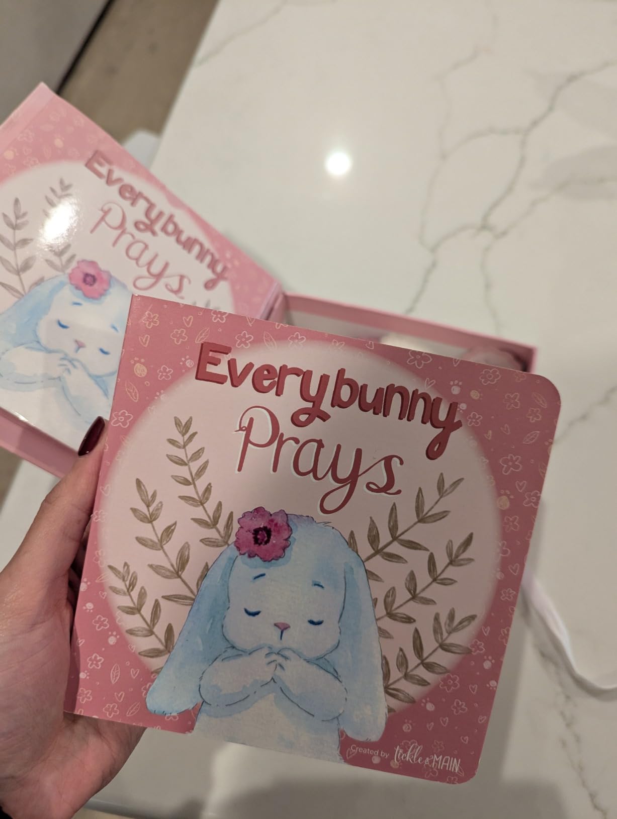 Tickle & Main Everybunny Prays Bunny Plush & Musical Prayer Toy for Christening Gifts for Girls - Pink, 7 in - Baby Dedication & Baptism Gifts for Girls with Illustrated Board Book customer photo 1