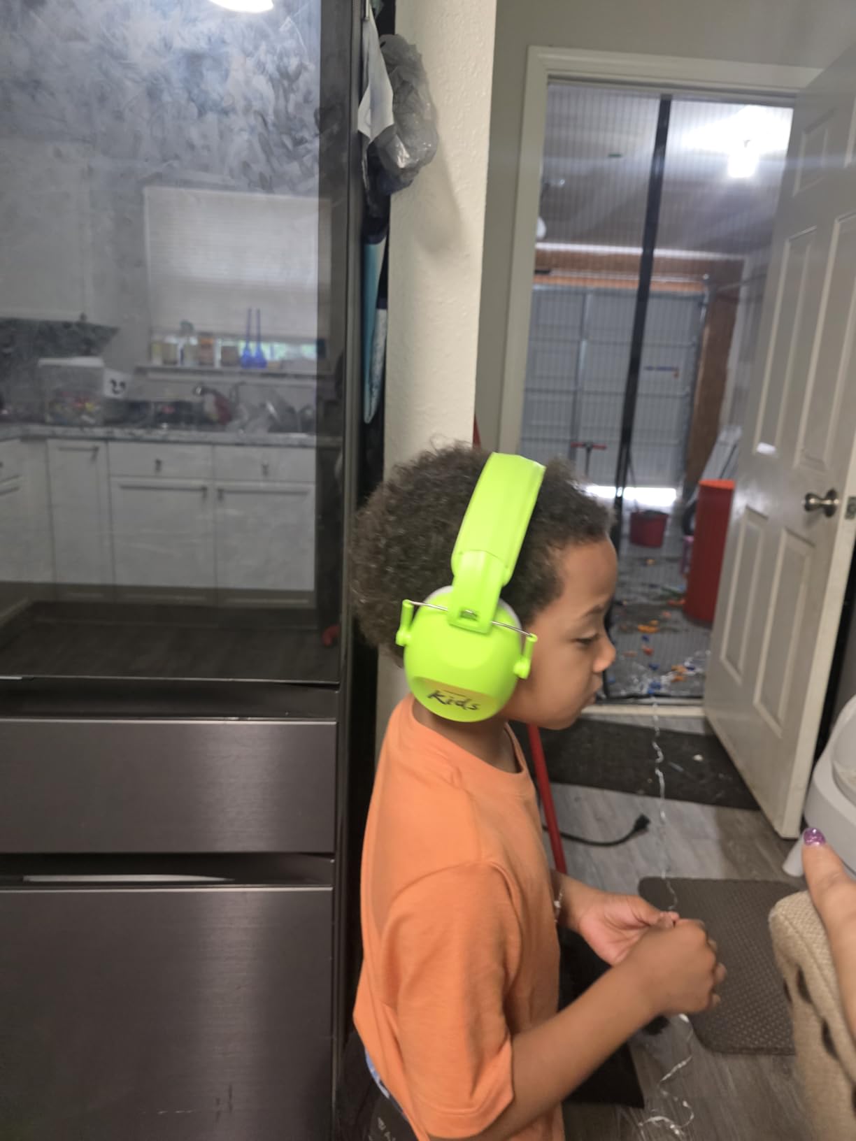 PROHEAR 032 Kids Ear Protection - Ear Muffs for Noise Reduction, 25NRR Noise Cancelling Headphones for Kids, Toddlers, Autism, Sensory Use, Hearing Protection - Orange customer photo 1