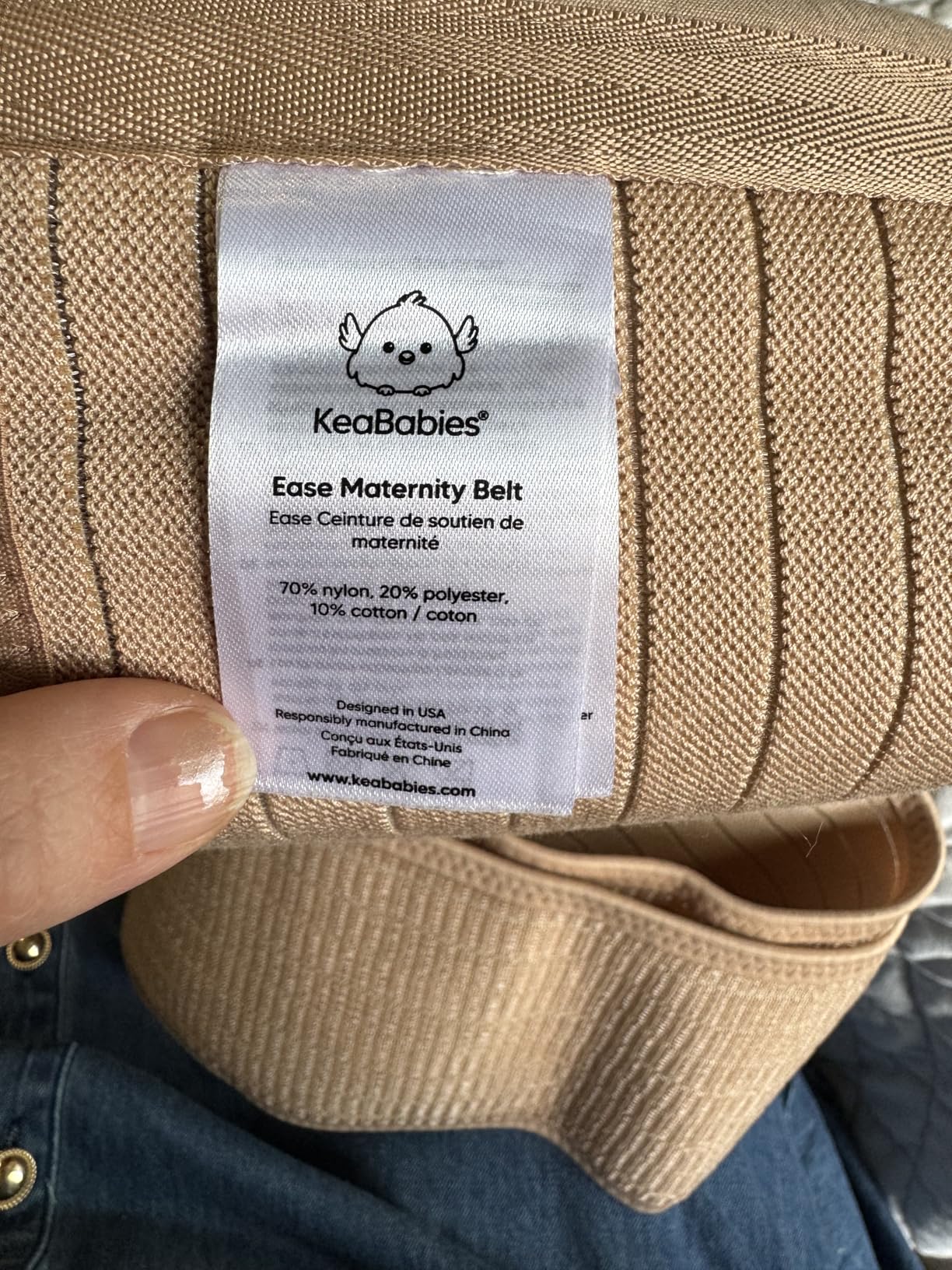 KeaBabies Pregnancy Belly Bands for Pregnant Women - 1-Pack, Soft & Breathable Maternity Belly Support Band, Easy Adjustable Maternity Belt for Back, Pelvic Support, Comfortable (Classic Ivory, XL) customer photo 2