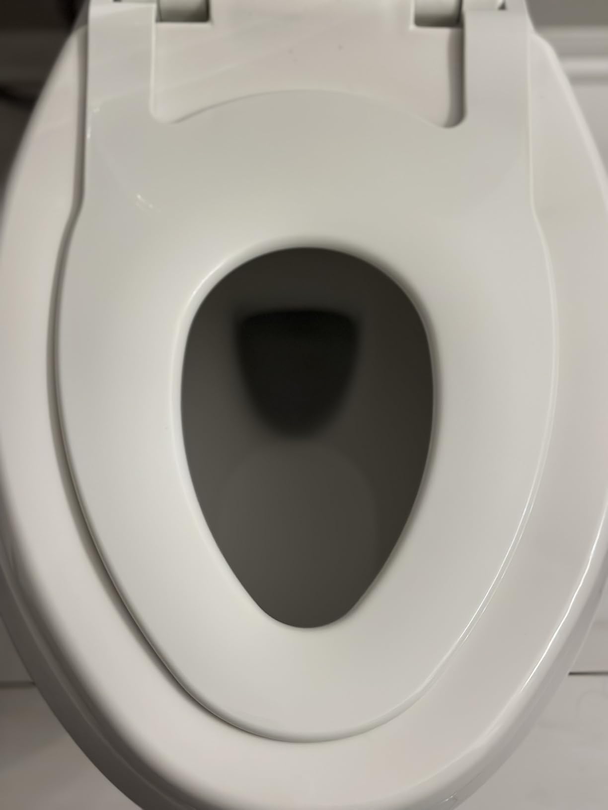 Little2Big Toilet Seat with Built-In Toddler Potty Training Seat, Slow Close, Easy to Install, Made in USA, ELONGATED, White customer photo 1