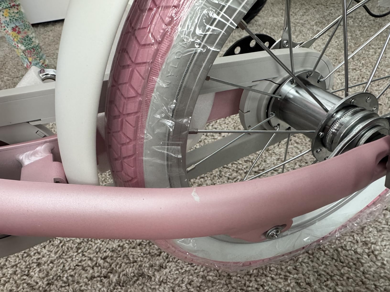 Segway Ninebot Kid's Bike for Boys and Girls, 14 inch with Training Wheels, Pink customer photo 1